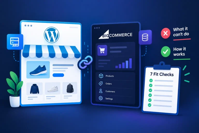 BigCommerce for WordPress storefront and back end architecture